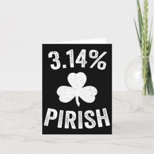 Cartão Dia do Pi St. Patrick's 3.14 Irlandês Engraçado Pi