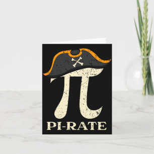 Cartão Dia do pirata masculino do pi matemático geek de m