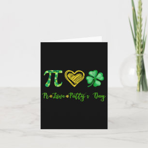 Cartão Dia do Professor de Matemática do Amor Pi Shamrock