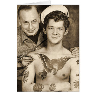 Cartão Dia do tatuagem do marinheiro