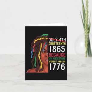 Cartão Dia dos Ancestrais do Juneteenth Livres 1776 4 de 