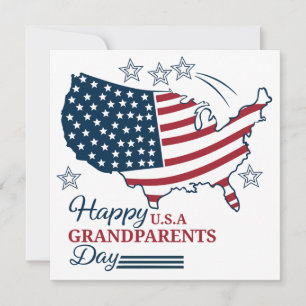 Cartão Dia dos Avós 2025 Mapa vetorial EUA