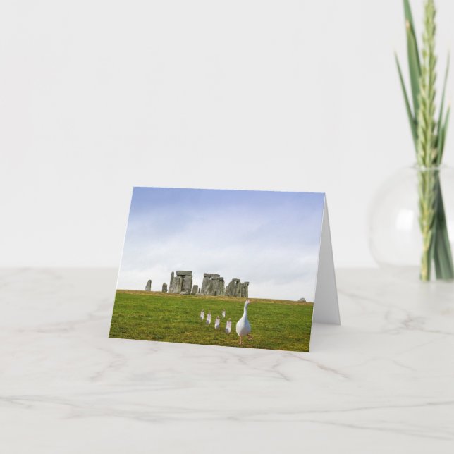 Cartão Dia dos Ganhos e Goslings (Frente)