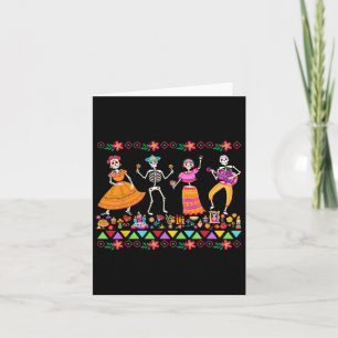 Cartão Dia dos Mortos Do Dia De Los Muertos Skeleto Mexic