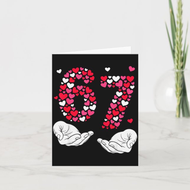 Cartão Dia dos Namorados 6-7 Meme Seis Sete 6 7 Namorado (Frente)