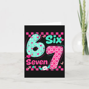 Cartão Dia dos Namorados 6 7 Seis Sete Corações Préppy Ca