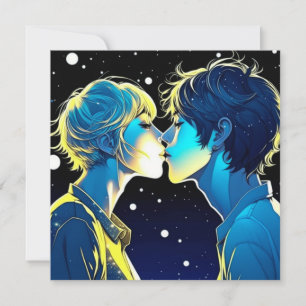 Cartão Dia dos Namorados Anime de Casal Romântico Persona