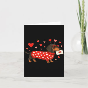 Cartão Dia dos Namorados Cachorro Dachshund Fofo Cães Par