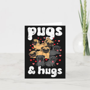 Cartão Dia dos Namorados Cachorro Pug E Abraços Cachorrin