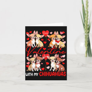 Cartão Dia dos Namorados Com o Meu Casal de Chihuahuas Fa