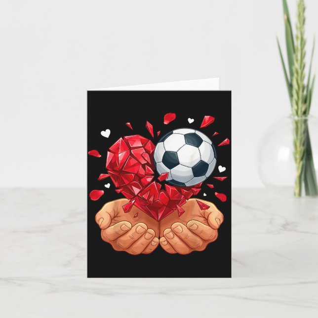 Cartão Dia dos Namorados Coração de Futebol  (Frente)