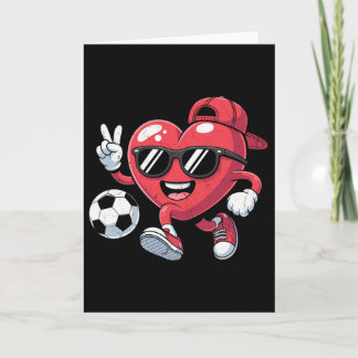 Cartão Dia dos Namorados Coração Jogando Futebol Meninos