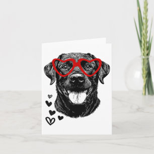 Cartão Dia dos Namorados do Black Lab Para Amantes de Cãe