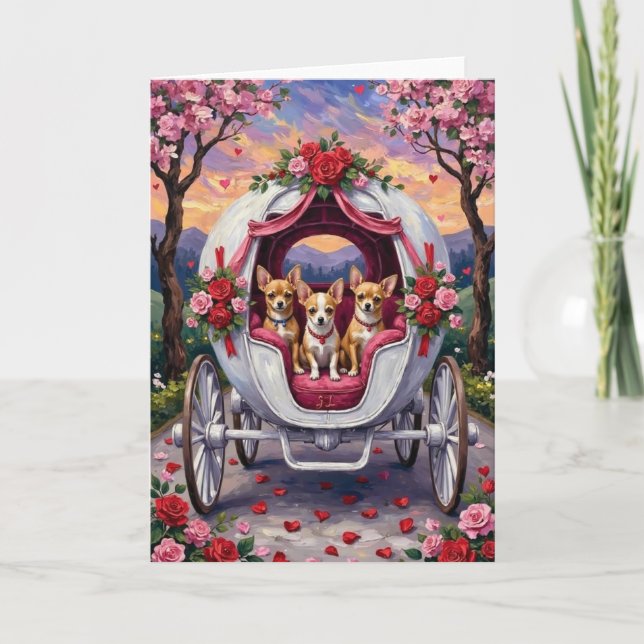Cartão Dia dos Namorados do Cão Chihuahua (Frente)