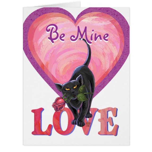 Cartão Dia dos Namorados do Gato Preto (Frente)
