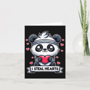 Cartão Dia dos Namorados Eu Roubo Corações Panda Urso Fof