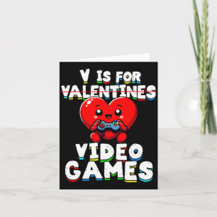 Cartão Dia dos Namorados Gamer V Para Video Games Meninos