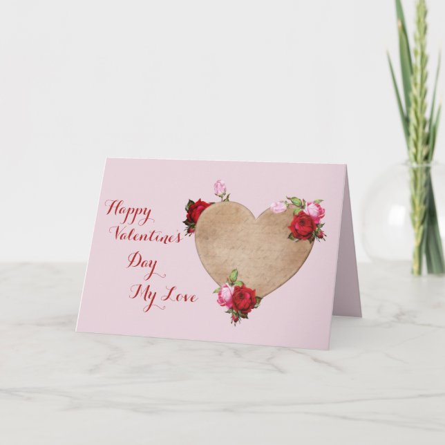 Cartão Dia dos Namorados Romântico Vitoriano (Frente)