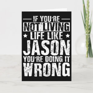 Cartão Dia dos Pais Aniversário Jason Nome Nome Frase