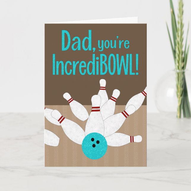 Cartão Dia dos Pais Boliche (Frente)