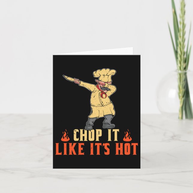 Cartão Dia dos Pais Churrasco Chop It Like It's Hot Grelh (Frente)