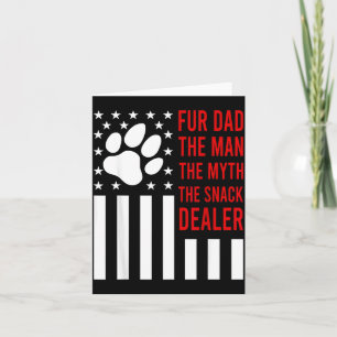 Cartão Dia dos Pais de Cachorro Fur Dad O Homem O Mito O