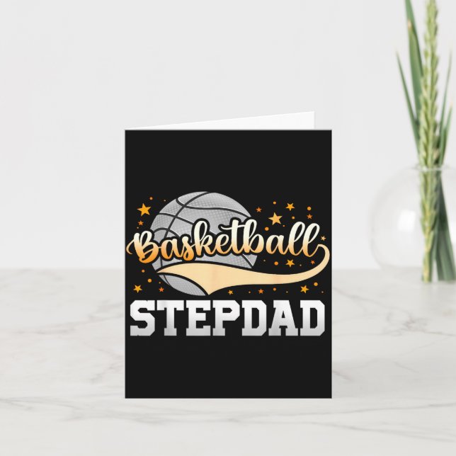 Cartão Dia dos pais de stepdad de basquete  (Frente)