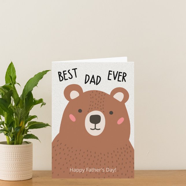 Cartão Dia dos Pais do Urso Marrom (Criador carregado)