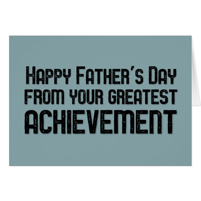 Cartão Dia dos pais feliz de sua grande realização (Frente Horizontal)