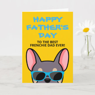 Cartão Dia dos Pais Frenchie Lilac Tan Bulldog Francês