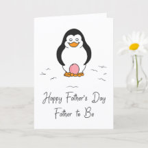 Dia dos Pais Futuro Pai de uma Menina Pinguim com