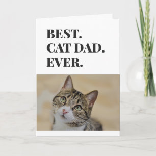 Cartão Dia dos Pais Gato Pai Melhor do Mundo Foto de Anim