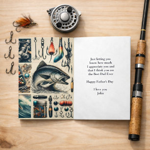 Cartão Dia dos Pais Greeting Card Pescador   