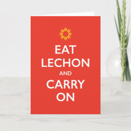 Cartão Dia dos Pais 'Lechon' e Cumprimento de Continuação