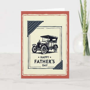 Cartão Dia dos Pais Monocromático Motorcard