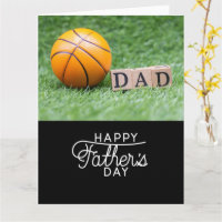 Dia dos Pais para basquete no verde para o Papai