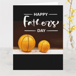 Cartão Dia dos Pais para o pai negro de basquete