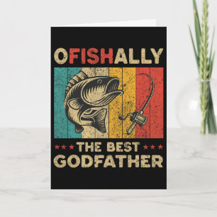 Cartão Dia dos Pais Piada de Pesca Ofishally O Melhor Deu