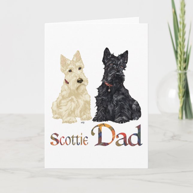 Cartão Dia dos Pais Scottish Terrier (Frente)