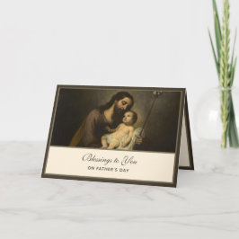 Cartão Dia dos Pais St. Joseph Jesus Religioso