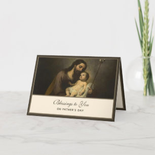 Cartão Dia dos Pais St. Joseph Jesus Religioso
