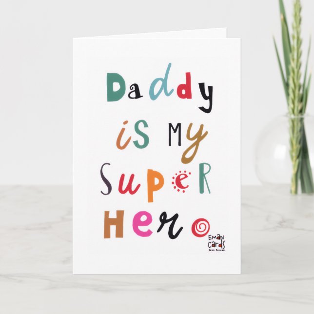 Cartão Dia dos Pais - Super Herói (Frente)