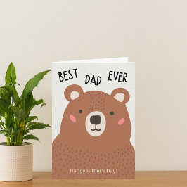 Cartão Dia dos Pais Urso Marrom