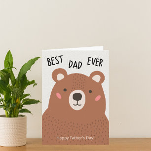 Cartão Dia dos Pais Urso Marrom