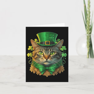 Cartão Dia dos Patricões do Cat St Patricks Para Homens M
