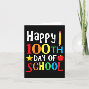 Cartão Dia dos Professores Crianças Feliz 100 Dias 1