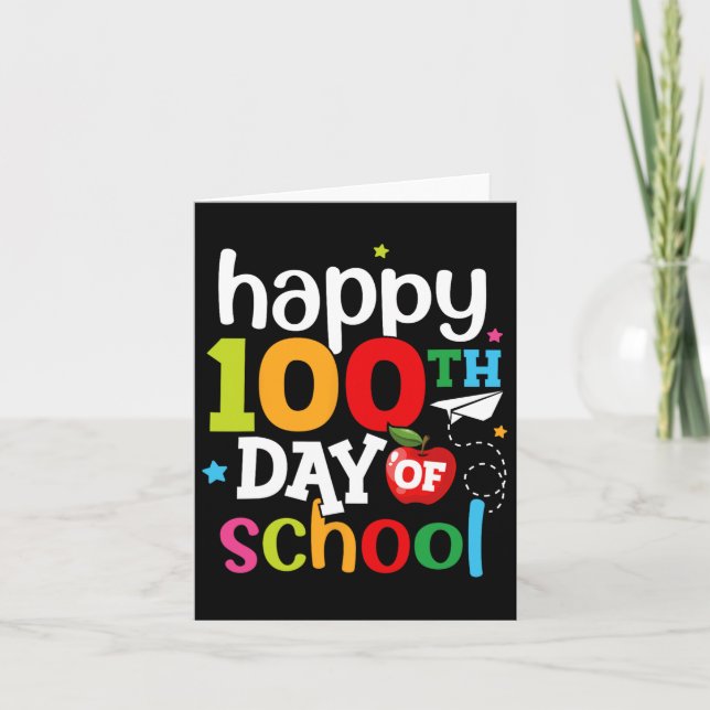 Cartão Dia dos Professores Crianças Meninas Feliz 100 D (Frente)