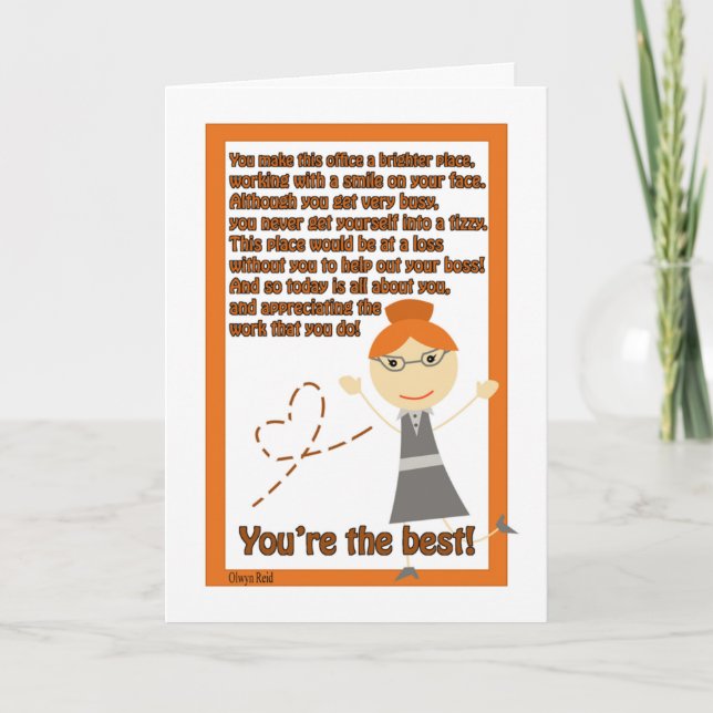 Cartão Dia dos Profissionais de Administração com Verso (Frente)