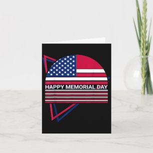 Cartão Dia dos Veteranos Bandeira dos EUA Patriótico Feli