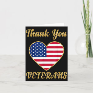 Cartão Dia dos Veteranos Com Bandeira Americana Para Home